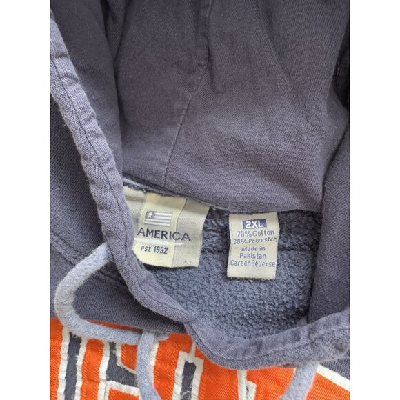 Rare Vintage Y2K Virginia Cavaliers NCAA Blue Hoodie University Collegiate Sport - Picture 7 of 9